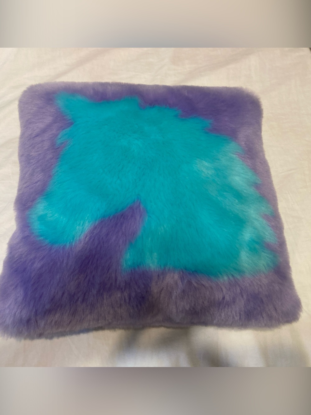 Plush Faux Fur Unicorn Accent Pillow